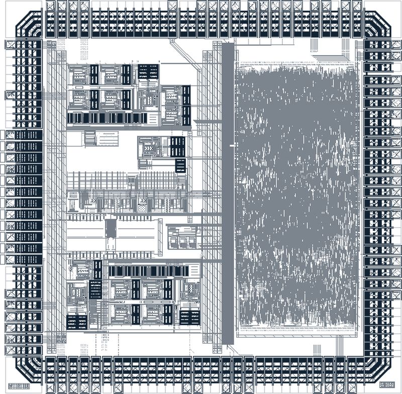 Chip layout / floorplan from a ALSTROEMERIA design